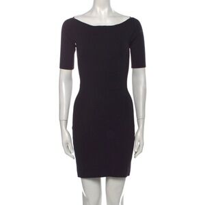 Black Off the Shoulder Sheath Mini Dress US2
